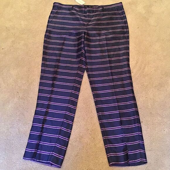 NWT New Women's Banana Republic Blue Purple Ryan Fit Dress Pants - Picture 1 of 4